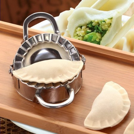 Stampo per ravioli gnocchi cinesi manuale cucina in acciaio pasta ripiena forma