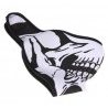 Maschera reversibile neoprene disegno teschio / nera sport neve moto softair sci