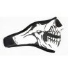 Maschera reversibile neoprene disegno teschio / nera sport neve moto softair sci