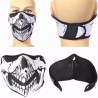 Maschera reversibile neoprene disegno teschio / nera sport neve moto softair sci