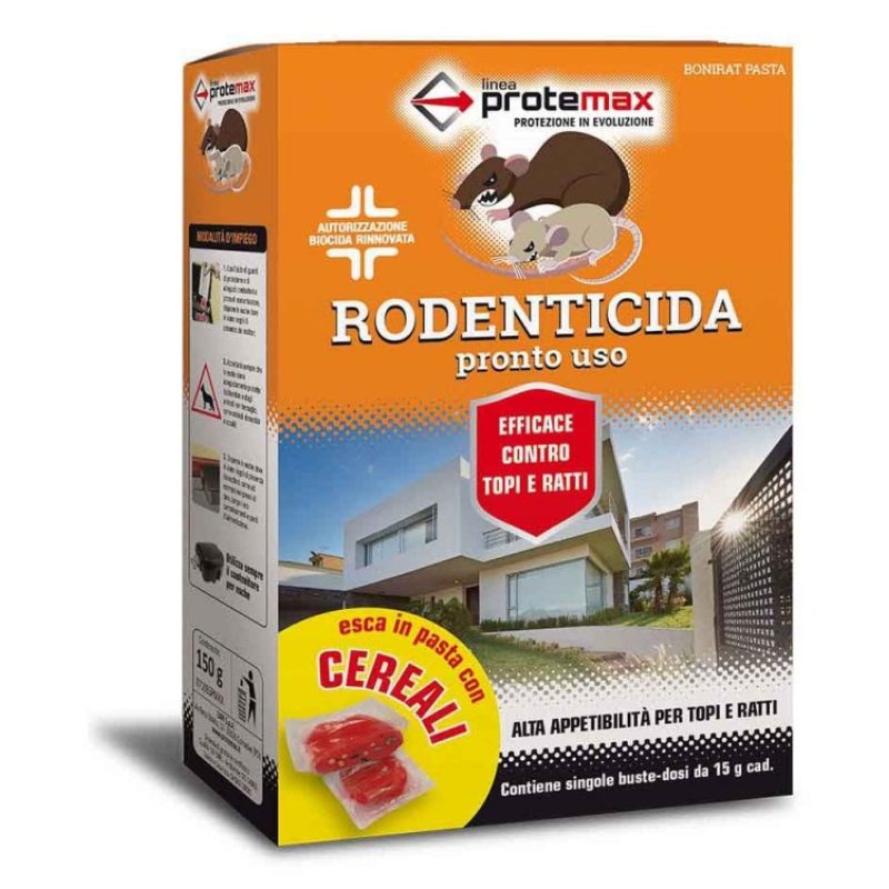 Protemax 2pz Topicida veleno per topi ratti pasta rossa esca da 150...