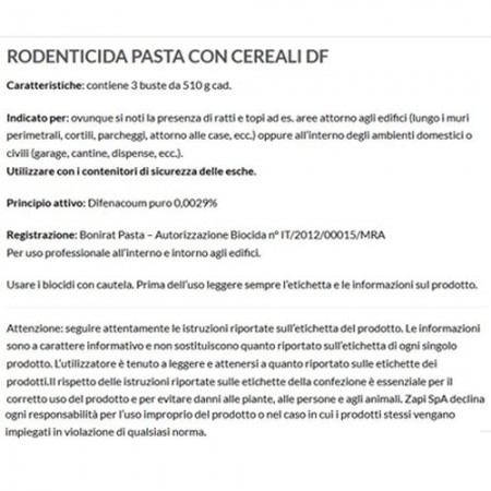 Topicida veleno per topi ratti pasta rossa esca da 1,53kg rodenticida Protemax