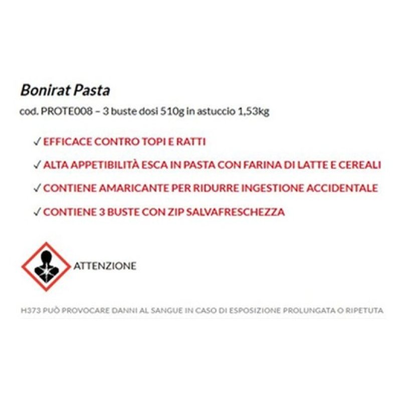 Protemax Topicida veleno per topi ratti pasta rossa esca da 1,53kg ...