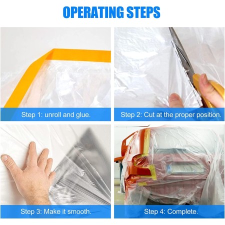 Rotolo pellicola mascheratura in PE carrozzeria auto moto verniciatura adesivo