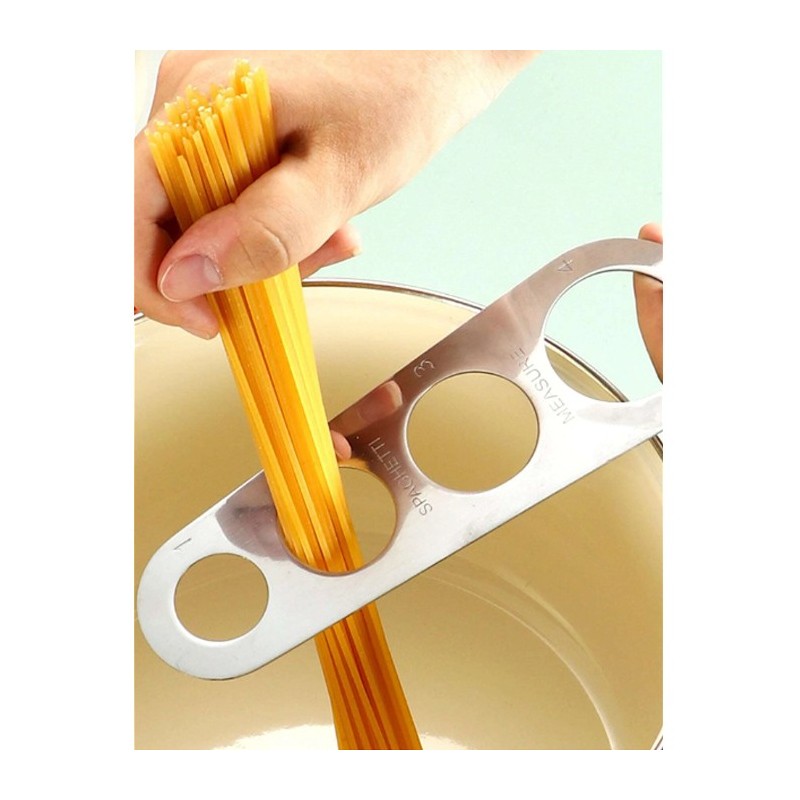 Misuratore Per Spaghetti In Acciaio Inox – 4 Fori Per Porzioni Da 1 A 4 Adulti, Lavabile In Lavastoviglie