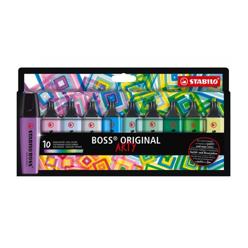 Stabilo Evidenziatori Boss Original Arty set da 10 colori freddi evidenziatore