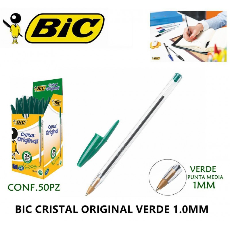 Bic BIC CRISTAL Penne a sfera confezione da 50pz inchiostro punta 1...