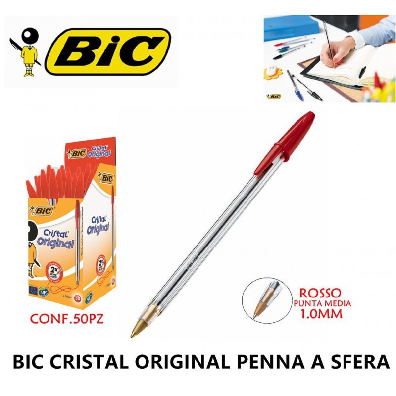 Bic BIC CRISTAL Penne a sfera confezione da 50pz inchiostro punta 1...