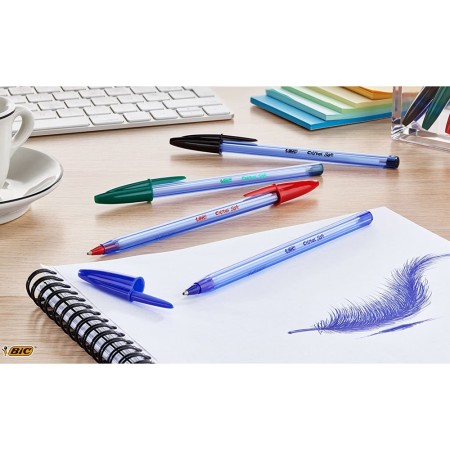 BIC Cristal Soft Penne a sfera box da 50pz inchiostro punta 1,2mm scuola ufficio
