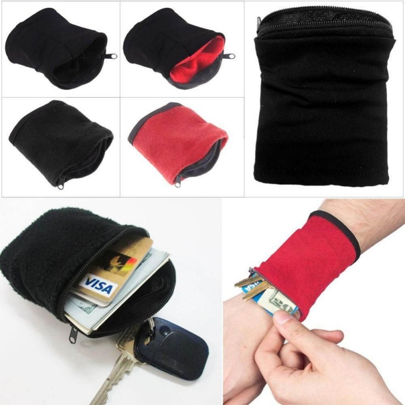 Portafogli da polso colorato wallet zip lampo comodo leggero caldo sport corsa