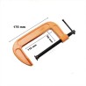 Hongu Morsetto Strettoio a C morsa in metallo verniciato da 4" 5" 6...