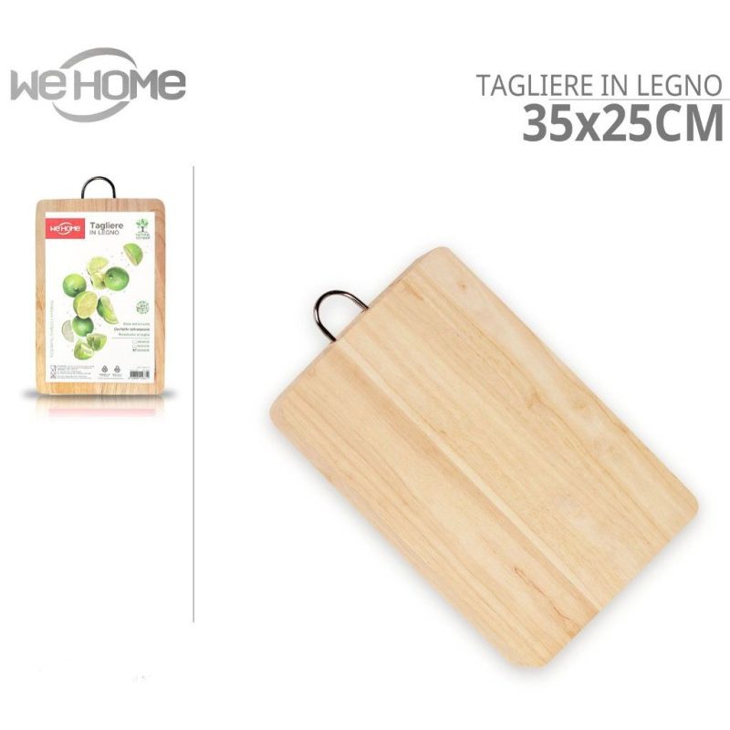 WeHome Tagliere in legno manico metallo vassoio taglieri salumi for...