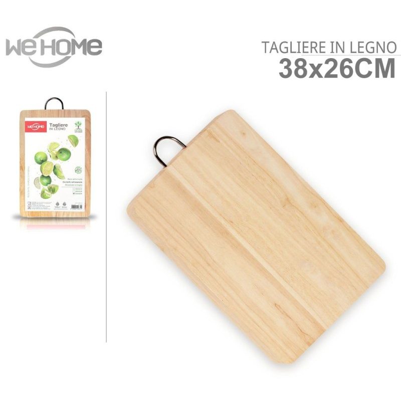 WeHome Tagliere in legno manico metallo vassoio taglieri salumi for...
