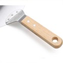 Pala Spatola Per Pizza Con Manico corto In Legno 25,5 cm acciaio rotonda pizze