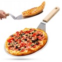 Pala Spatola Per Pizza Con Manico corto In Legno 25,5 cm acciaio rotonda pizze