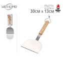 Spatola paletta per BBQ in acciaio inox con Manico in Legno barbecue 28x13 cm
