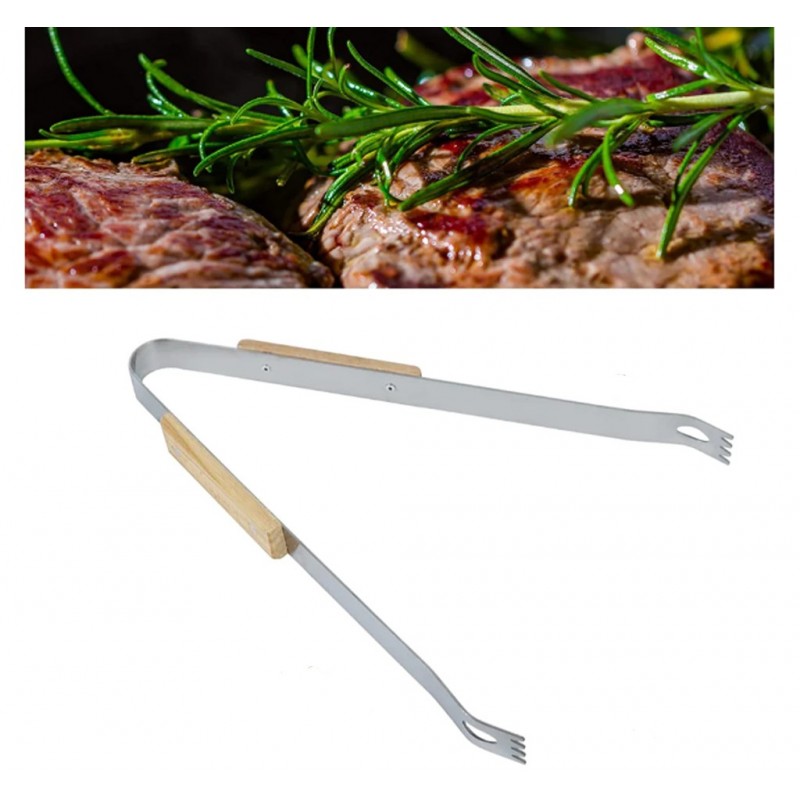 Pinza da cucina barbecue a molla utensile in acciaio inox griglia alimenti BBQ