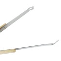Set di utensili 3pz accessori da barbecue acciaio legno attrezzi grigliate BBQ