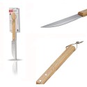 Set di utensili 3pz accessori da barbecue acciaio legno attrezzi grigliate BBQ