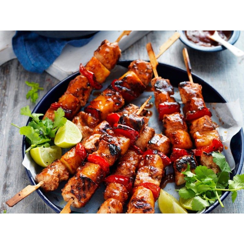 WeHome Set di utensili 3pz accessori da barbecue acciaio legno attr...