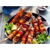WeHome Set di utensili 3pz accessori da barbecue acciaio legno attr...
