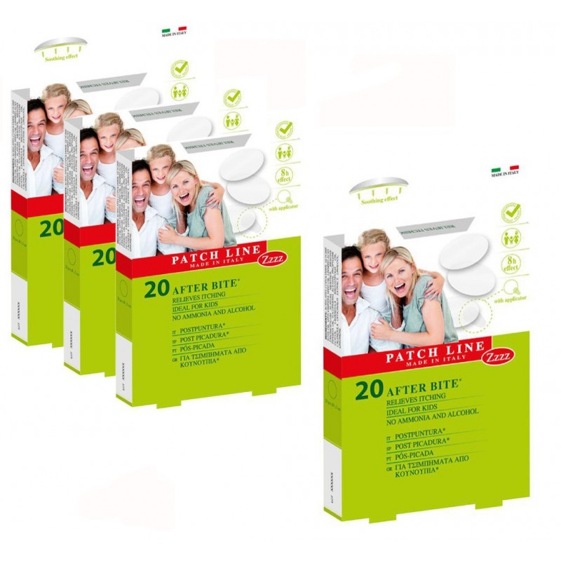 80 Cerotti post puntura Patch sollievo dal prurito lenitivi 4 confezioni da 20pz