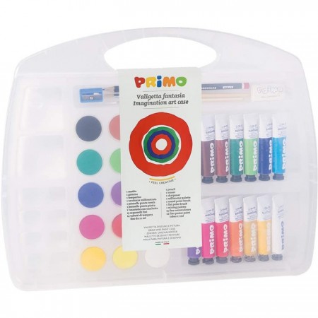 Kit set pittura disegno con tempere colorate acquarelli matita bambini Primo