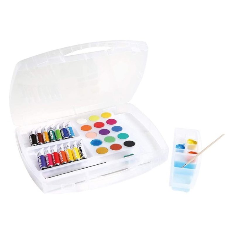 Primo Kit set pittura disegno con tempere colorate acquarelli matit...