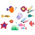 Kit set pittura disegno con tempere colorate acquarelli matita bambini Primo