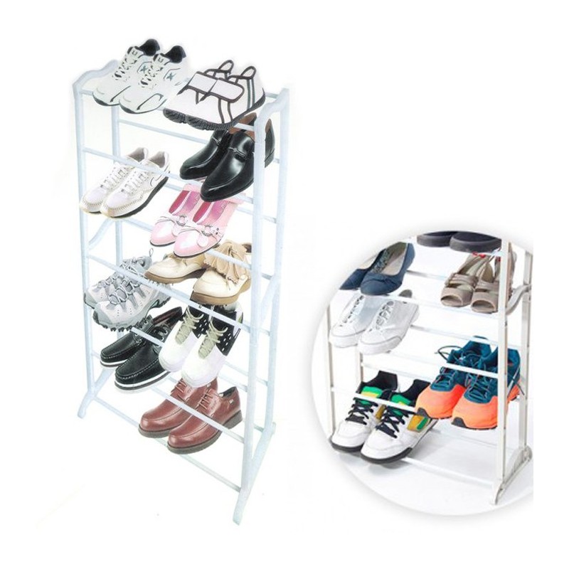 Scarpiera 7 ripiani portascarpe scaffale salvaspazio organizer scarpe 15/20 paia