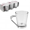 Casa y menaje SET 6 Tazzine per espresso in vetro trasparente con m...