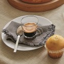Set 12 Tazzine per espresso in vetro trasparente manico caffè cappuccino 80ml