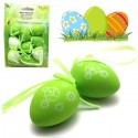 20 Uova Di Pasqua Decorazioni da appendere Ornamenti Pasquali verdi e bianche
