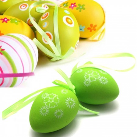 20 Uova Di Pasqua Decorazioni da appendere Ornamenti Pasquali verdi e bianche