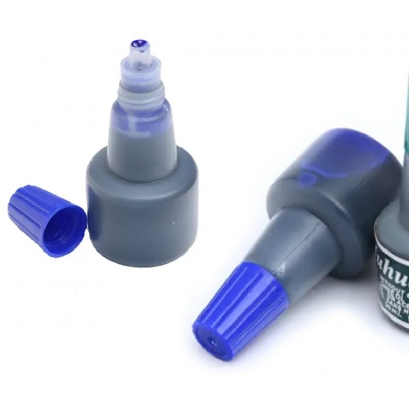 Hongu Set 12 boccette di inchiostro senza olio per timbri colore ne...