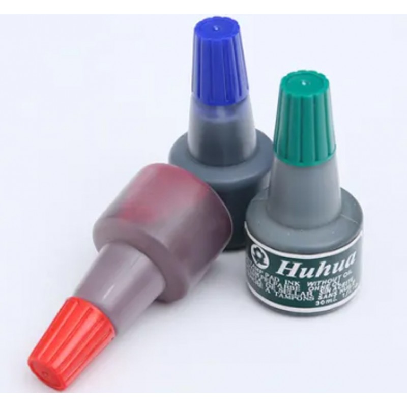 Hongu Set 12 boccette di inchiostro senza olio per timbri colore ne...