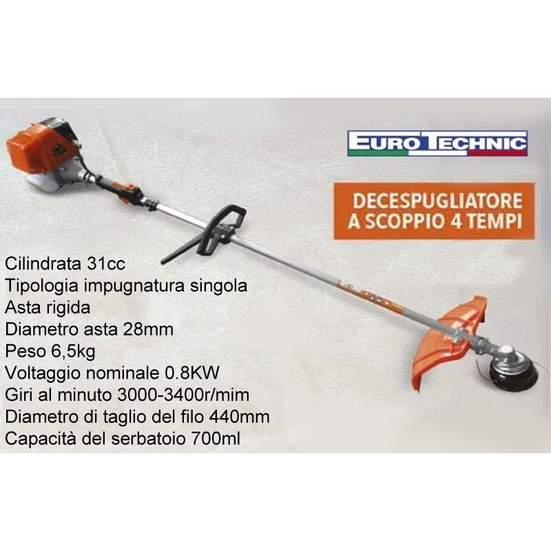 Euro Technic Decespugliato tagliaerba rasaerba tagliabordi 31cc mot...