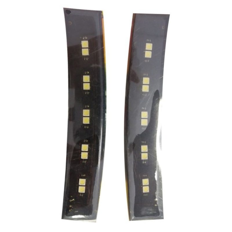 Luci a led 10 per auto 2 strisce adesive flessibili tuning a batteria estetiche