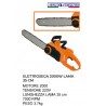 Euro Technic Motosega Elettrica 2000W Elettrosega Sega a Catena Lam...