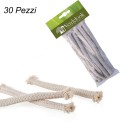 30 Stoppini ricambio per torce fiaccole da giardino lampade a olio 12 cm cotone