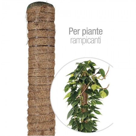 Bastone muschiato tubo in plastica fibra di cocco diametro 5cm Verdelook interno