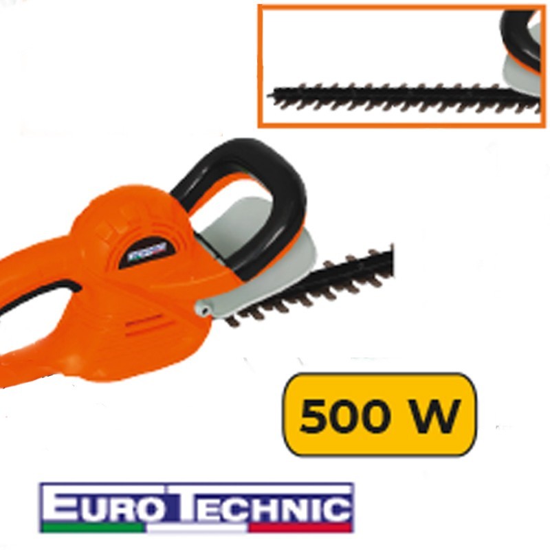 Euro Technic Tagliasiepi Elettrico motore 500W con lama da 51cm cap...