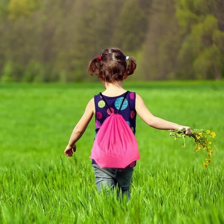 Sacca zaino con coulisse portascarpe zainetto danza sport scuola poliestere 12pz