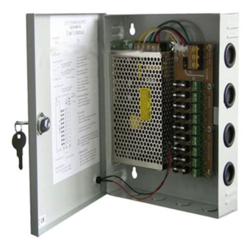 Hongu Alimentatore stabilizzato 12V 15A 9 uscite canali box quadro ...