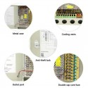 Alimentatore stabilizzato 12V 15A 9 uscite canali box quadro telecamere E-T151