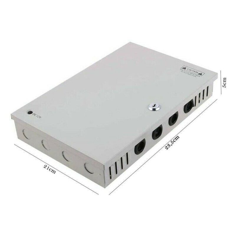 Hongu Alimentatore stabilizzato 12V 15A 9 uscite canali box quadro ...