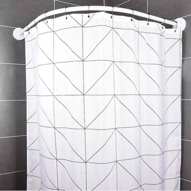 WeHome Bastone per tenda doccia curvo universale 90x90cm con asta a...