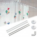 Bastone tubo per tenda doccia vasca 3 lati alluminio bianco 90x90x90cm bagno