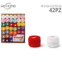 Gomitolo puro cotone 100% filo colorato da 42 pezzi 5 g uncinetto ricamo bordi