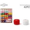 WeHome Gomitolo puro cotone 100% filo colorato da 42 pezzi 5 g unci...